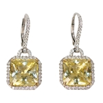Yellow Sapphire & Diamond Earrings