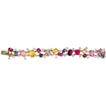 Magnifiicent Multicolor Sapphire Bracelet