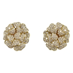 18K Yellow Gold & Diamond Ear Clips