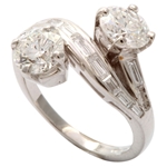 Diamond Platinum By Pass Ring