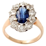 Gold and Platinum Sapphire Ring
