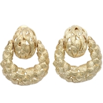Gold Door Knocker Earrings