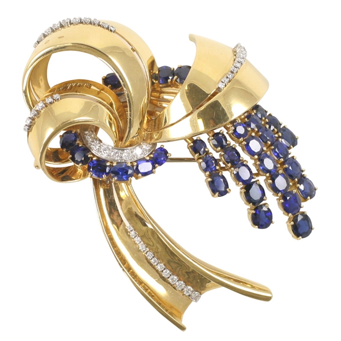 Vintage hotsell sapphire brooch