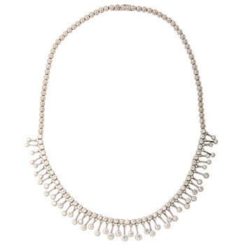Gold and Diamond Festoon Necklace