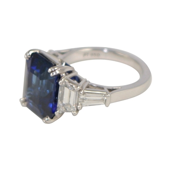 Emerald Cut Sapphire Ring