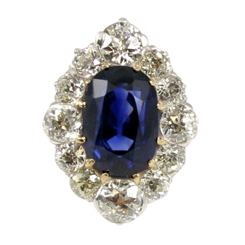 Sapphire & Diamond Cocktail Ring