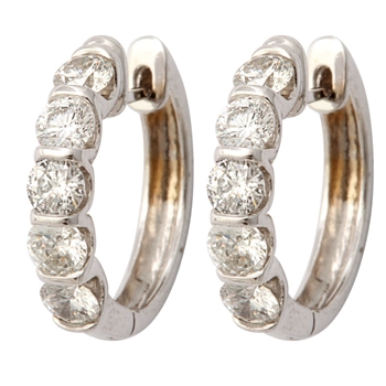 Gold and Diamond Earrings