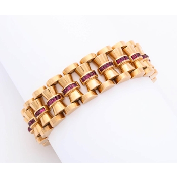 Gold and Ruby Bracelet