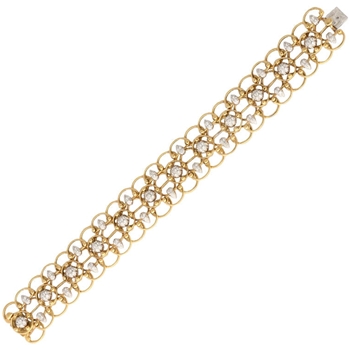 Gold and Diamond Lace Bracelet