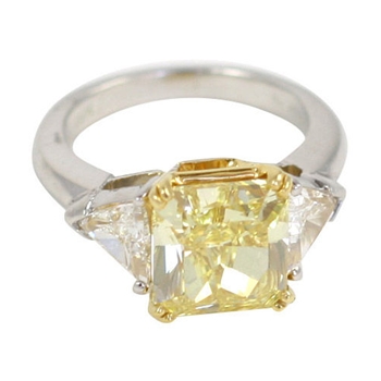 Fancy Intense Yellow Diamond Solitaire