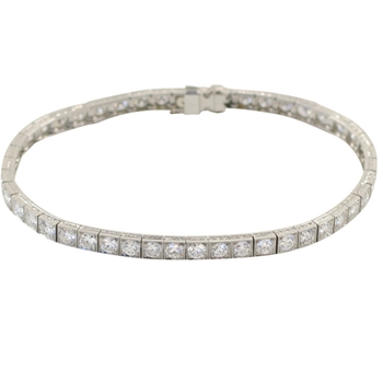 Platinum Diamond Line Bracelet