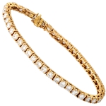 Gold and diamond tennis bracelet