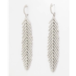 Diamond Gold Flexible Feather Earrings