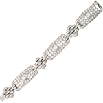 GHISO Important Art Deco Diamond Bracelet