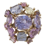 Multi Color Sapphire Brooch by Nadja Buckley